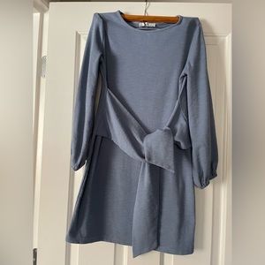 R.vivimos Autumn, Winter, Long Sleeve Dress in Haze Blue, Size Small